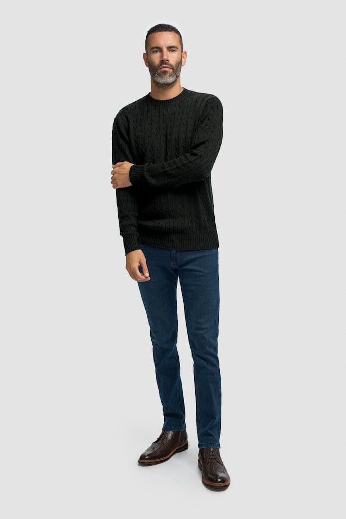 Foston Cable Crewneck Jumper - Jumpers -