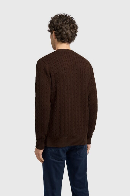 Foston Cable Crewneck Jumper - Jumpers -