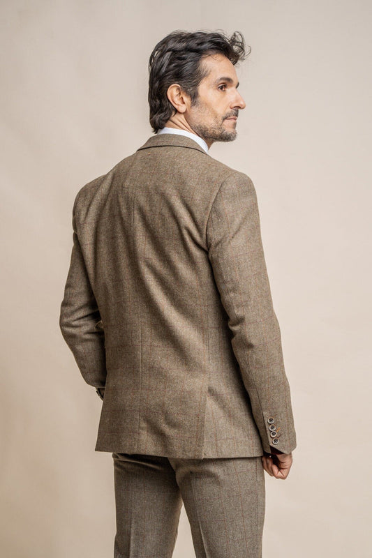 Gaston Sage Tweed Blazer - Blazers & Jackets -