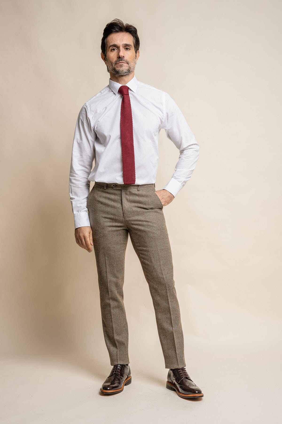 Gaston Sage Tweed Trousers - Trousers - 