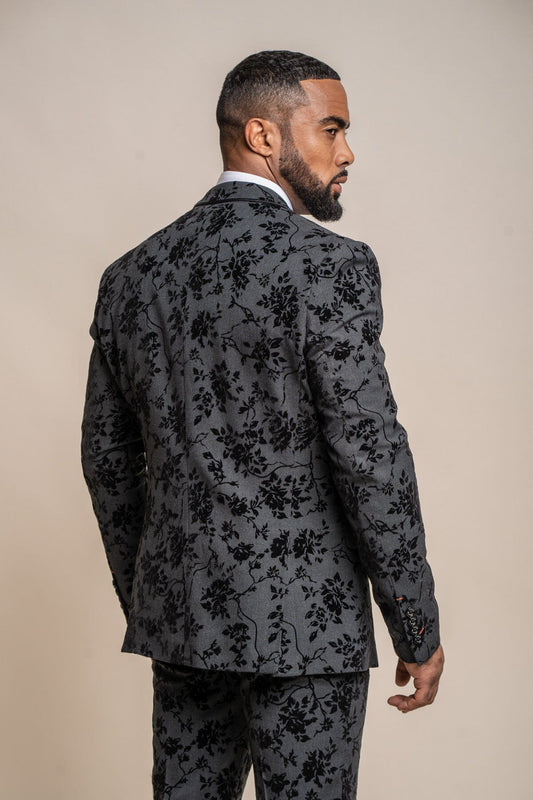 Georgi Black Floral Blazer - Blazers & Jackets -