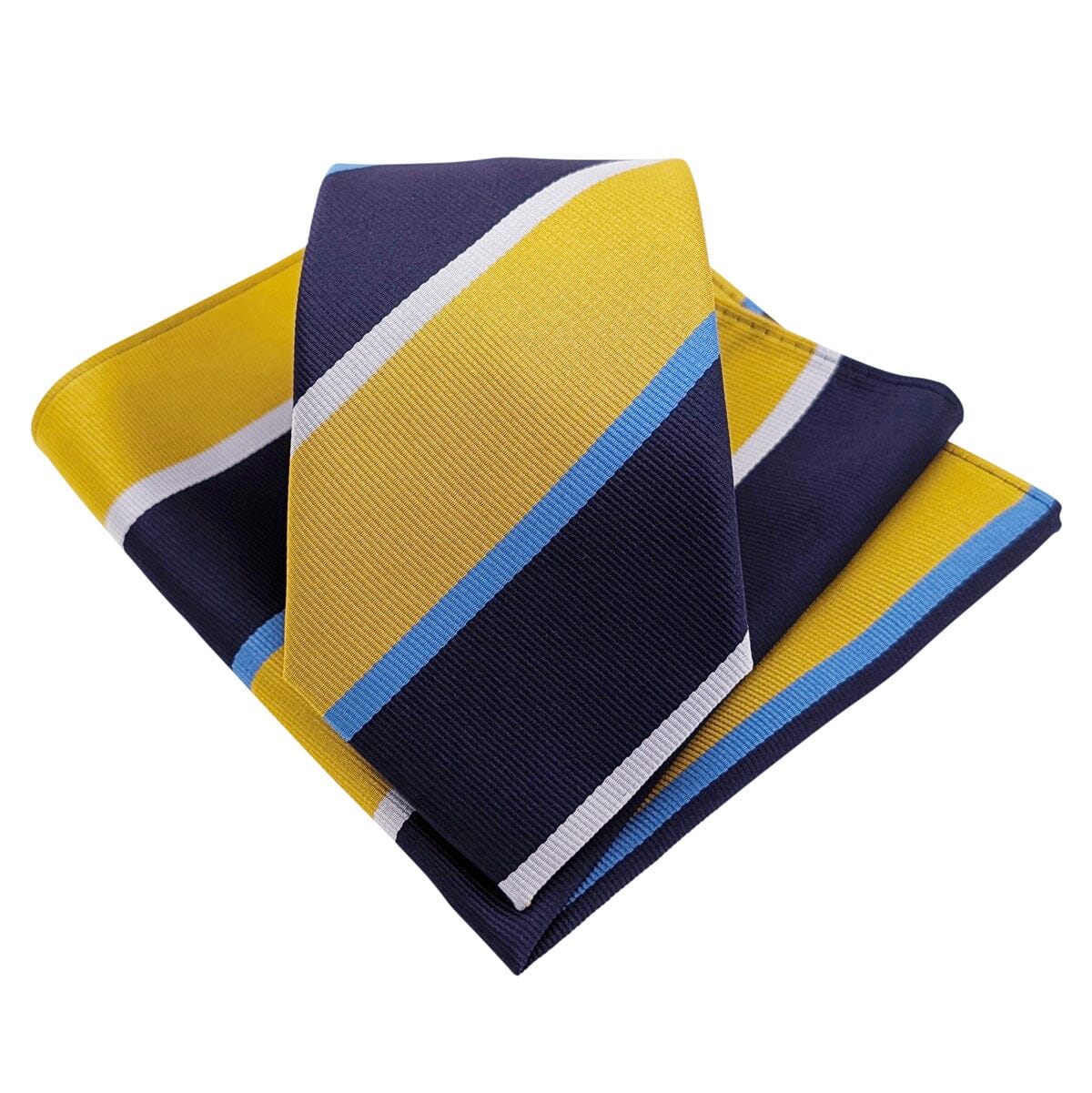 Golden Stripe Pocket Square - Wedding Pocket Square -