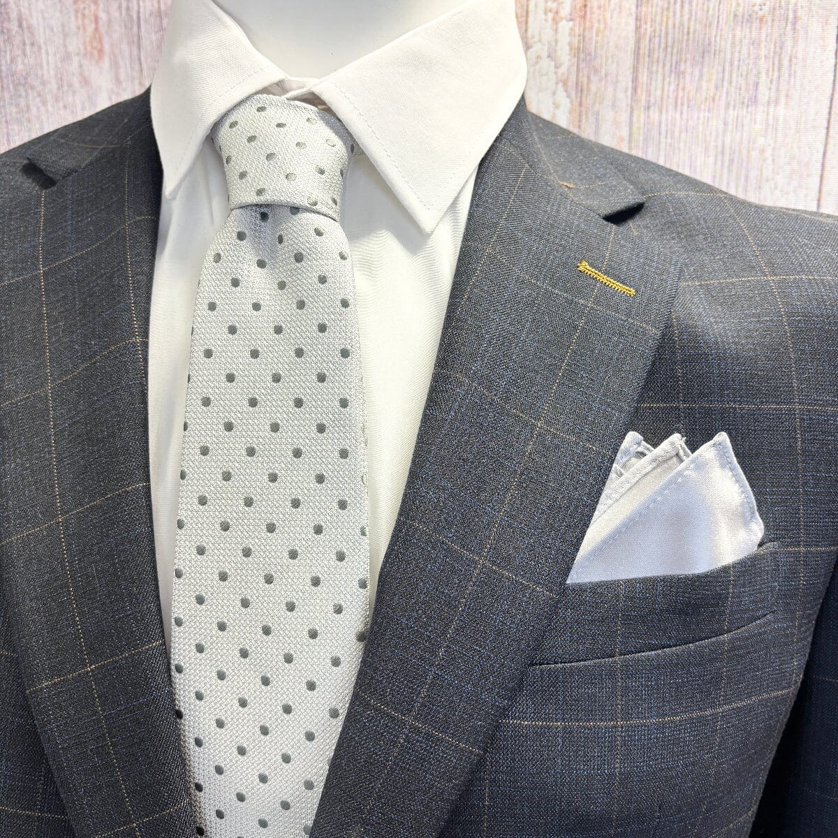 Grey Spot Tie Set - Ties -