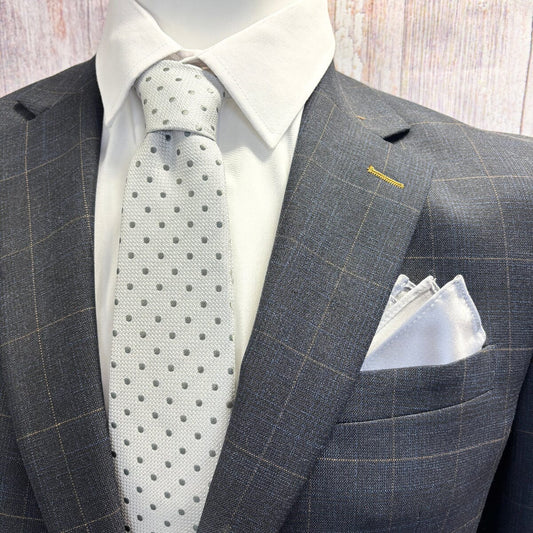 Grey Spot Tie Set - Ties -