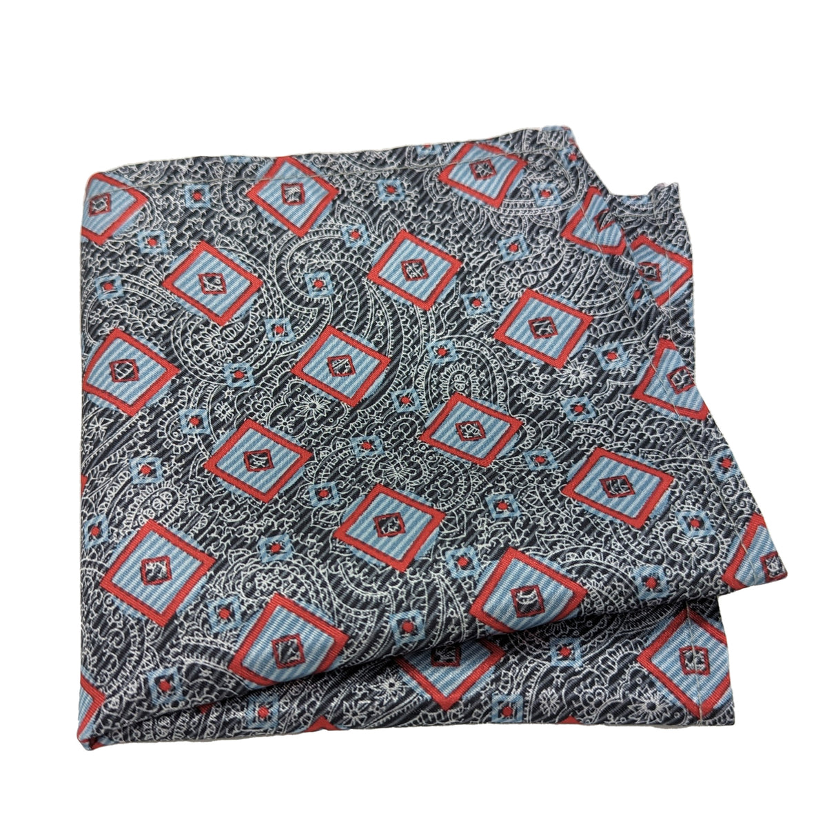 Clearance - Paisley Tile Christmas Pocket Square