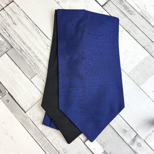 Imperial Blue Dupion Cravat - Cravats -