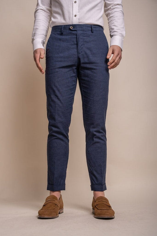 Lightweight Navy Linen Trousers - STOCK CLEARANCE - Trousers Sale -