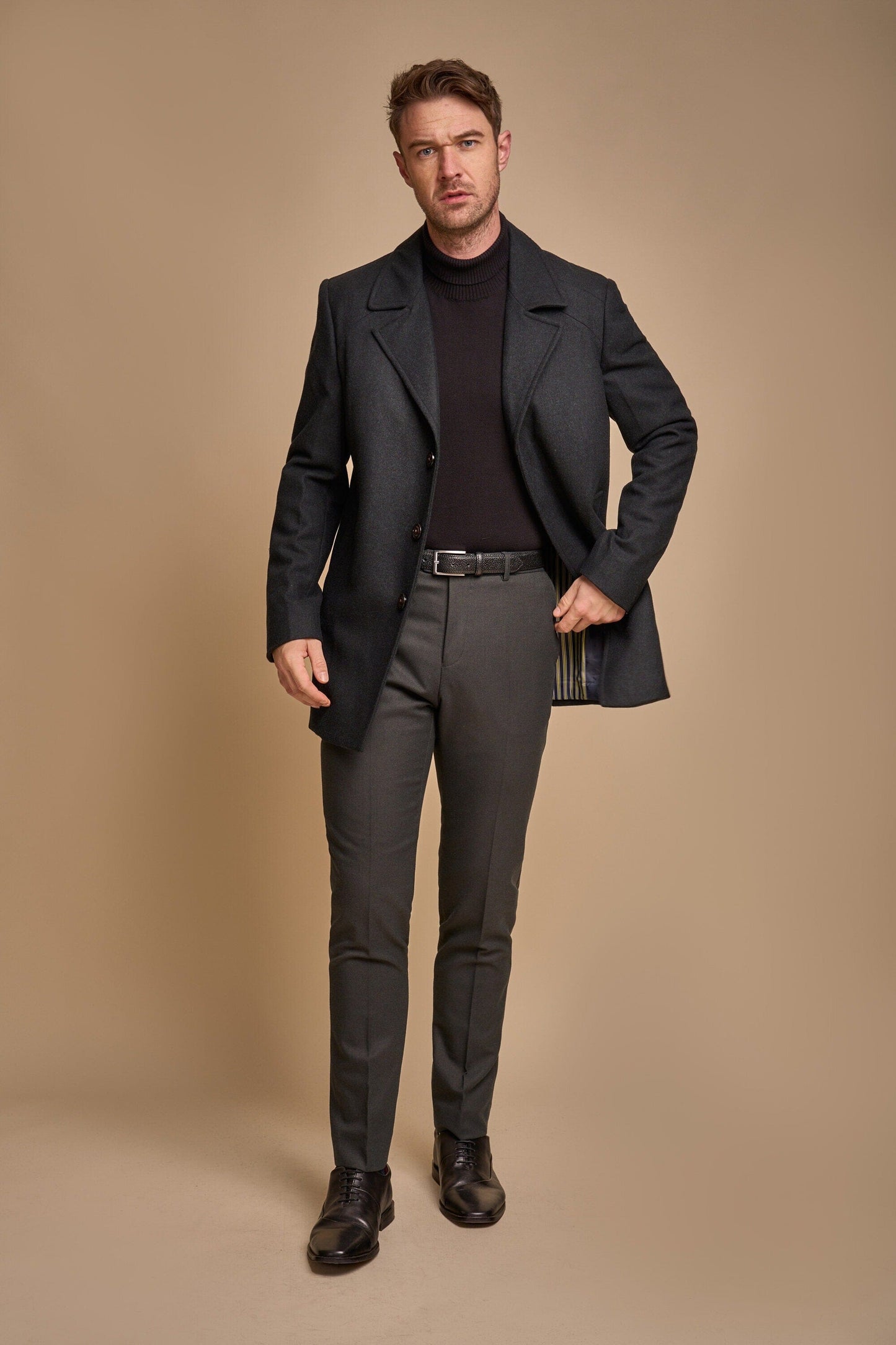 Marcus Olive Topcoat - Coats - - THREADPEPPER