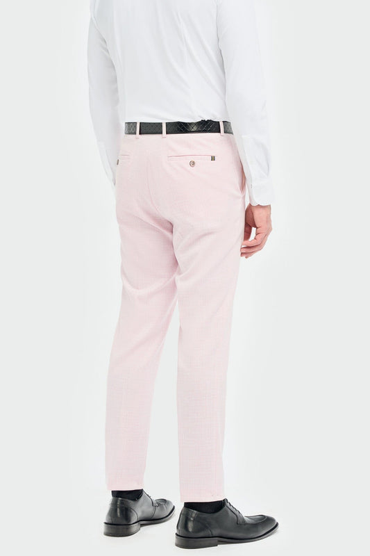 Mauve Checked Trousers - STOCK CLEARANCE - Trousers Sale -