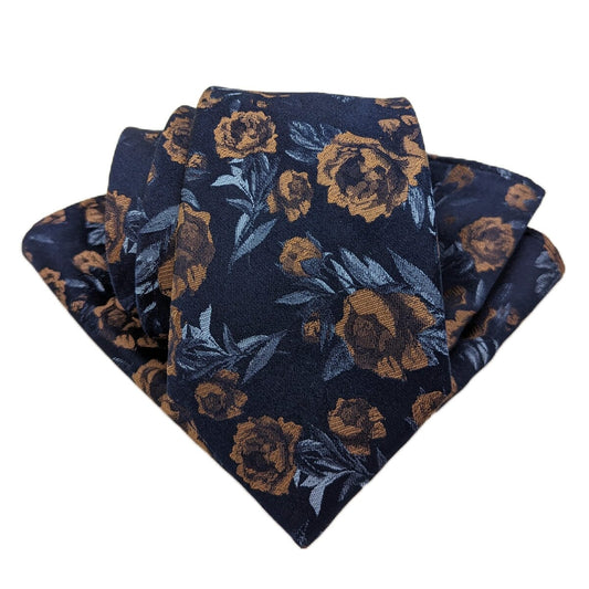 Midnight Bronze Rose Pocket Square - Accessories -