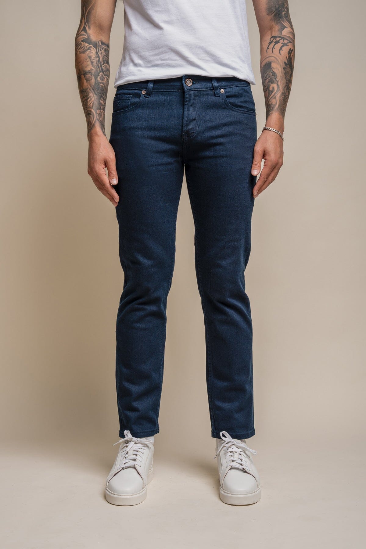 Milano Navy Stretch Denim Jeans - Jeans - 30S