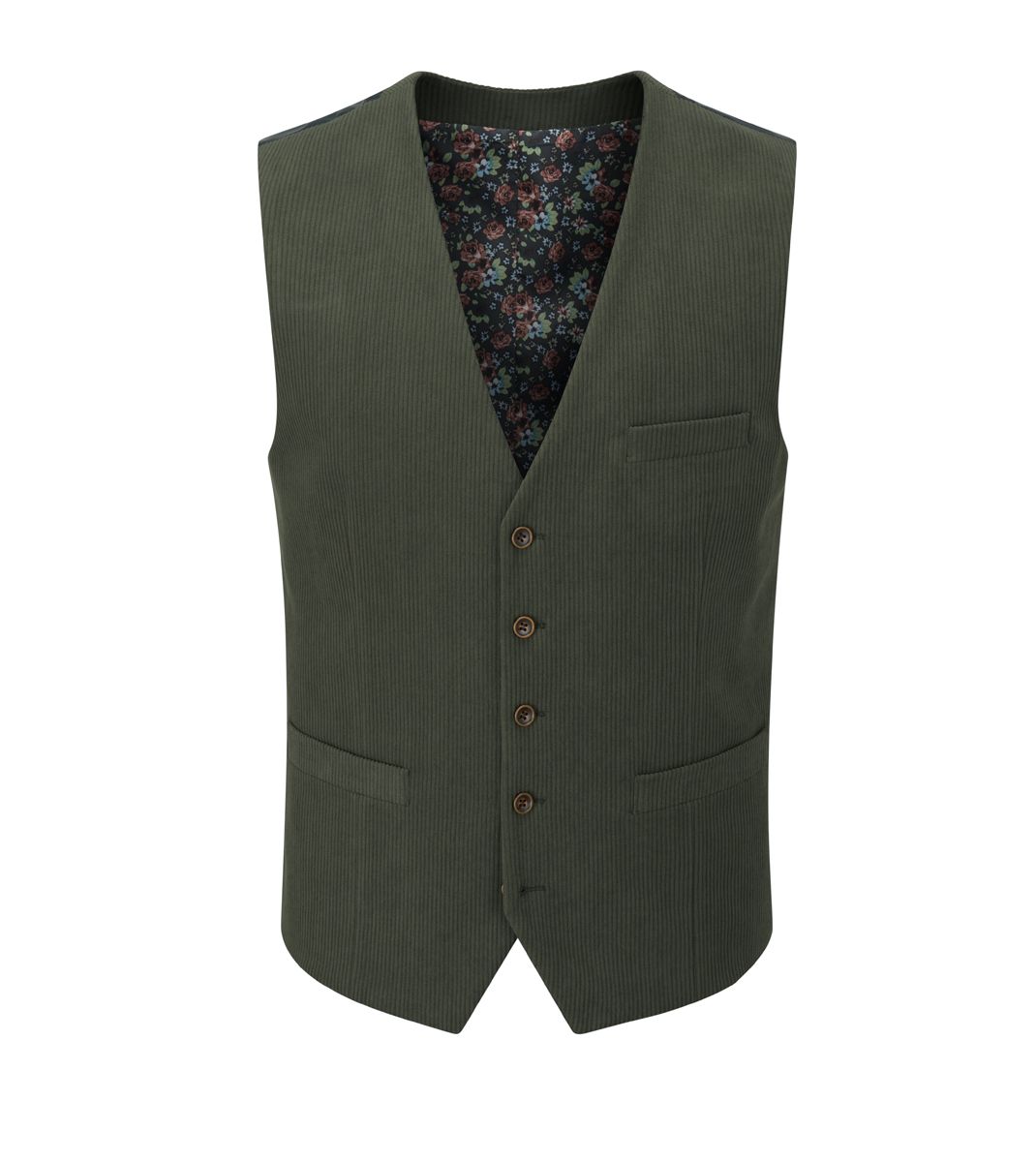 Dorsey Moss Green Corduroy Waistcoat