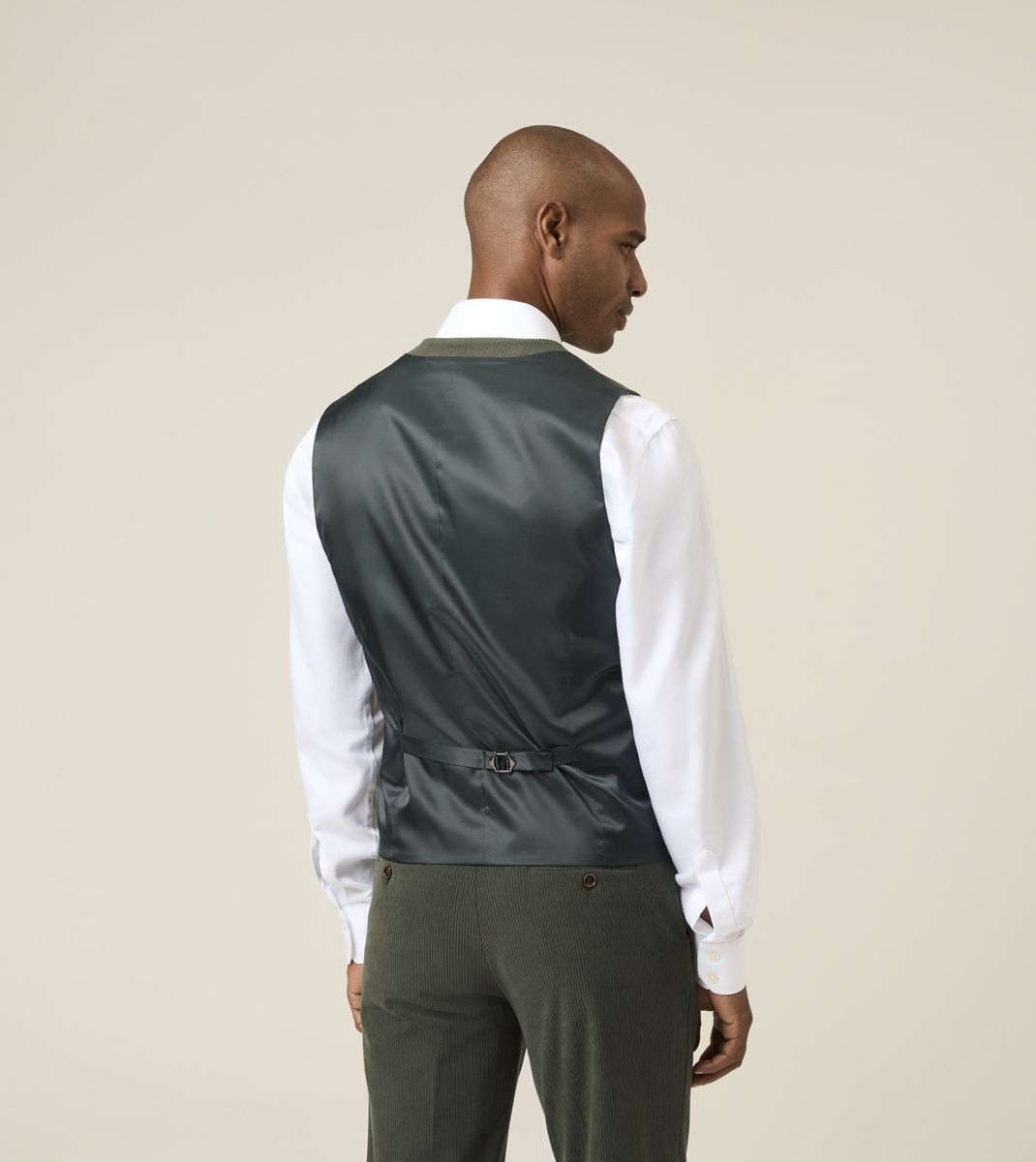 Dorsey Moss Green Corduroy Waistcoat
