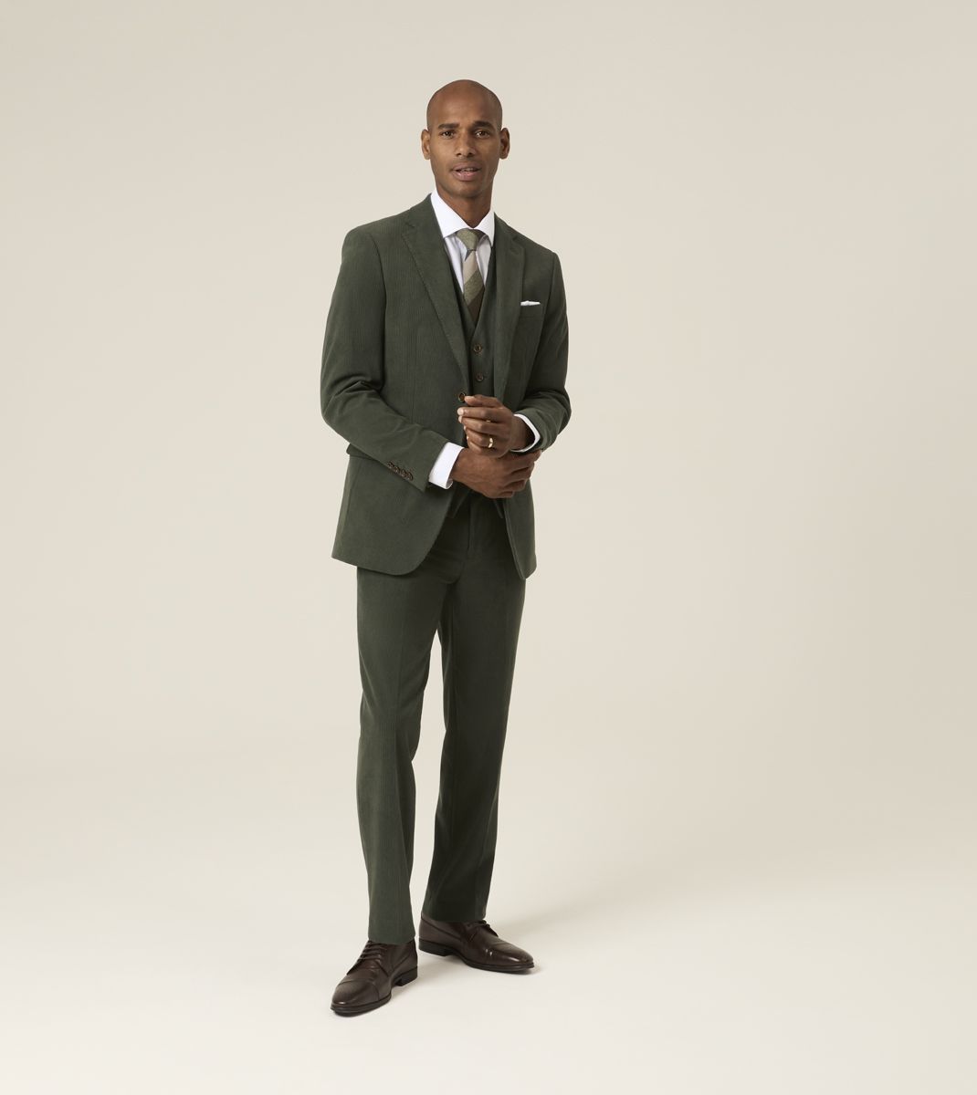 Dorsey Moss Green Corduroy Waistcoat
