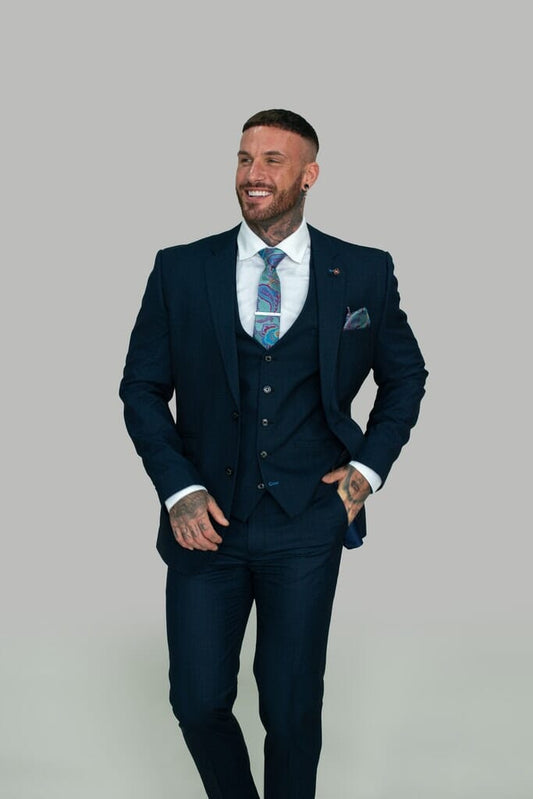 Navy Check Jacket - STOCK CLEARANCE - Blazers & Jackets Sale -