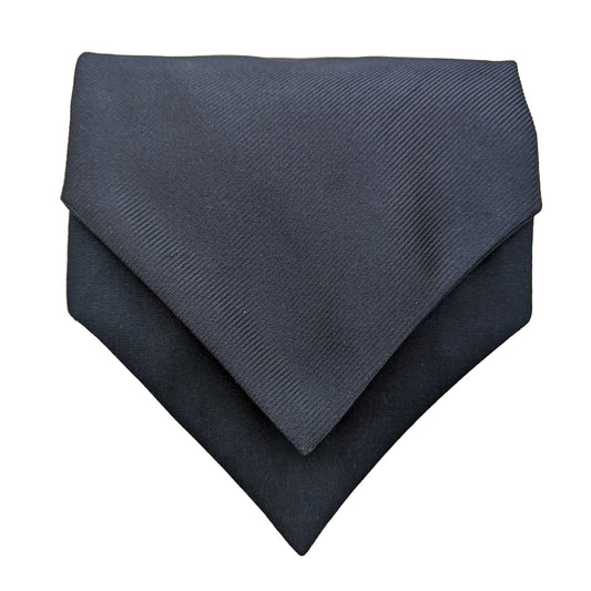 Navy Silk Twill Cravat - Cravats - - THREADPEPPER