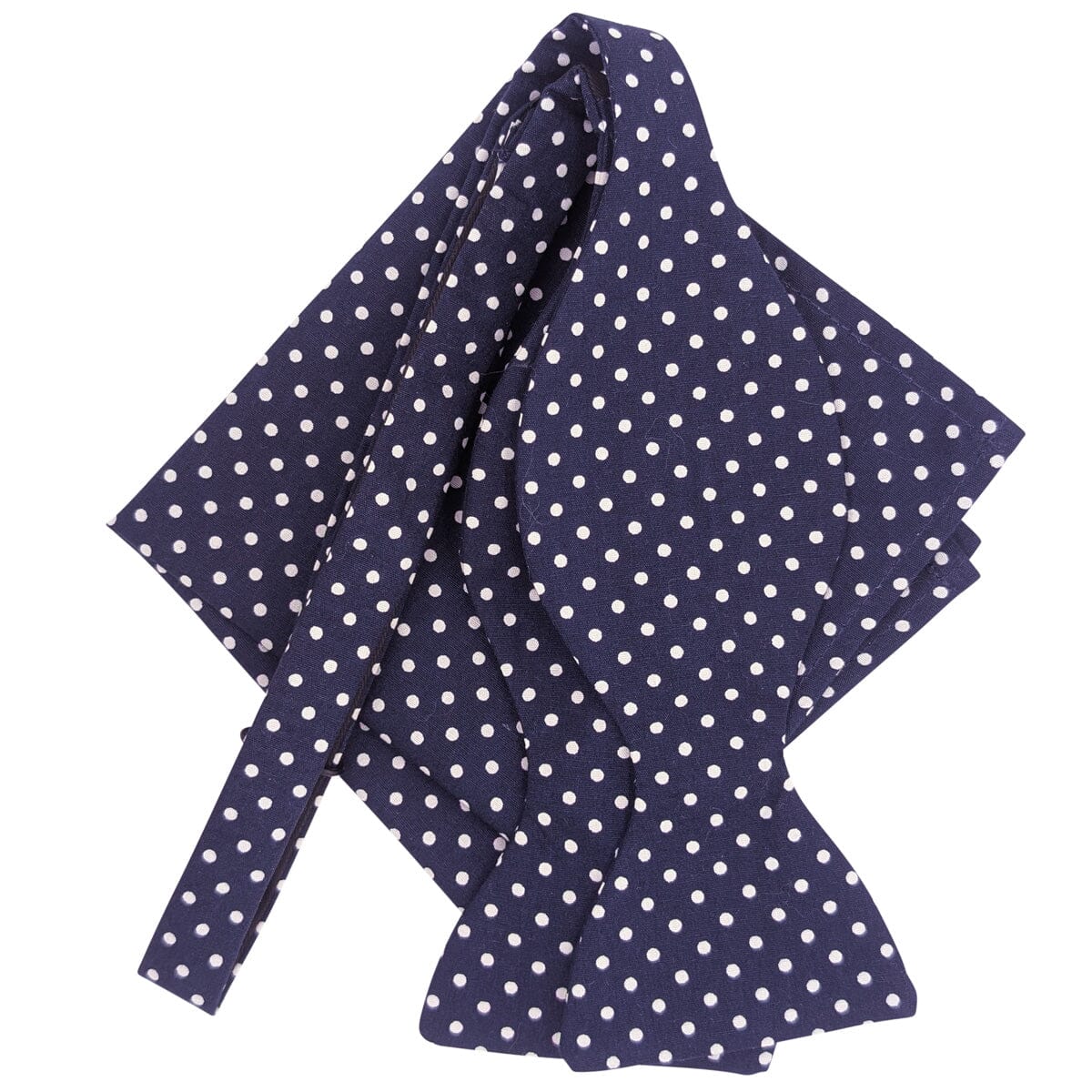 Navy Spot Bow Tie - Bow Ties - Self-Tie Bow Tie & Pocket Square - Save £1.00