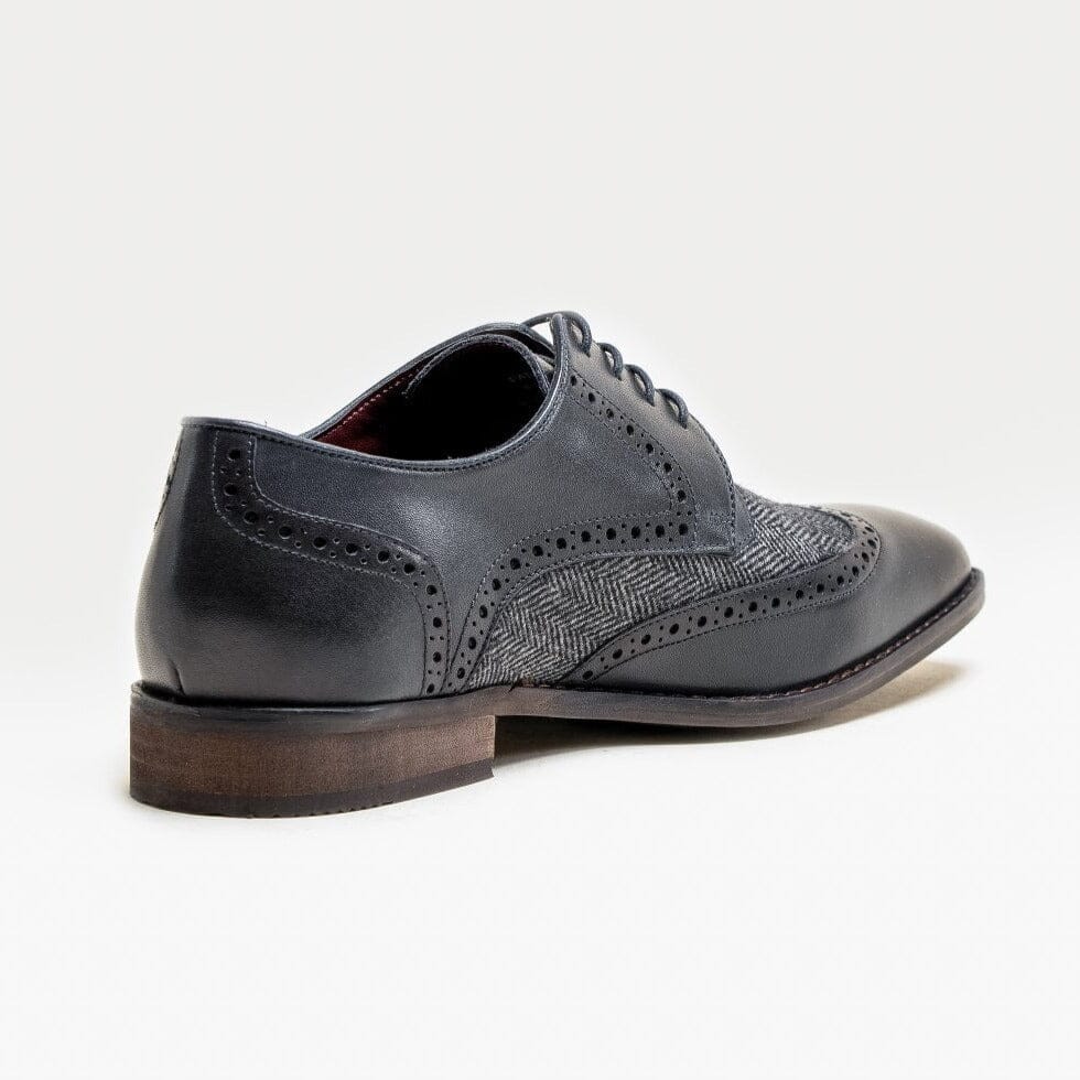 Navy Tweed Shoes - STOCK CLEARANCE - Shoes Sale -
