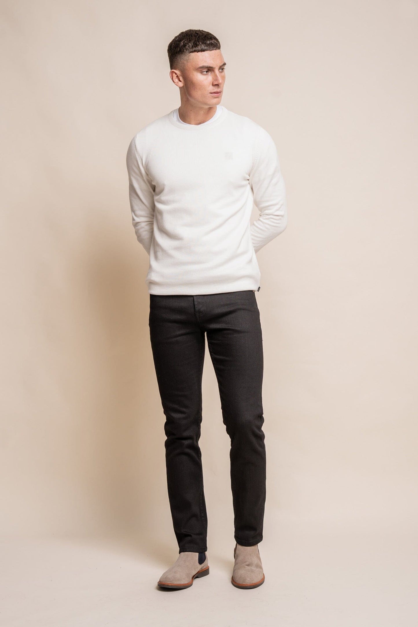 New Ecru Crewneck Jumper - Jumpers - - THREADPEPPER