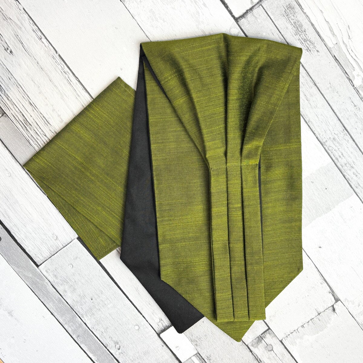 Peridot Green Dupion Cravat - Cravats -
