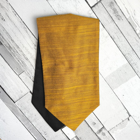 Persian Yellow Dupion Cravat - Cravats -