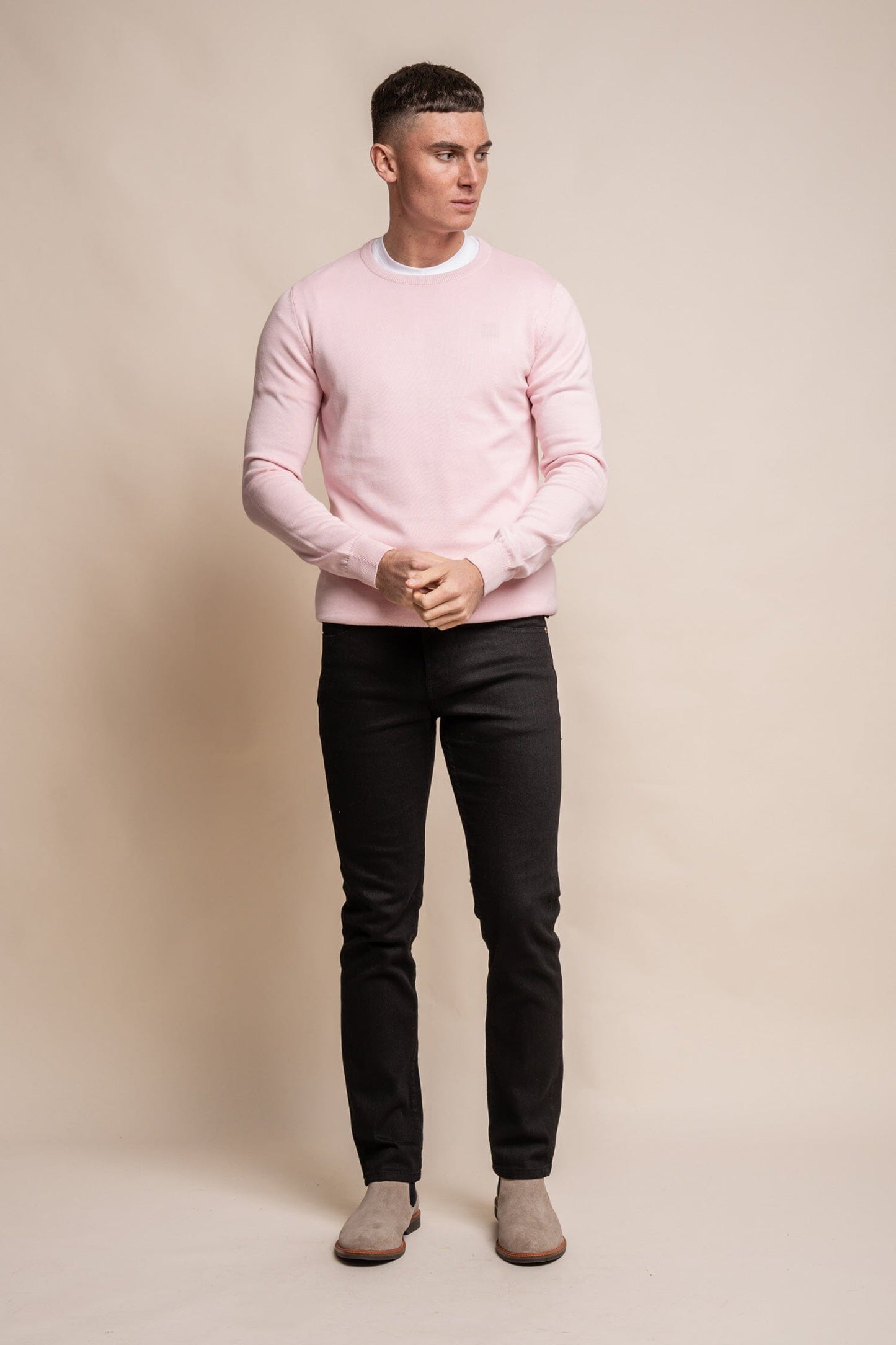 Pink Crewneck Jumper - Jumpers - - THREADPEPPER