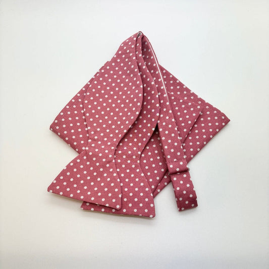 Pink Spot Bow Tie - Bow Ties - Self-Tie Bow Tie & Pocket Square - Save £1.00