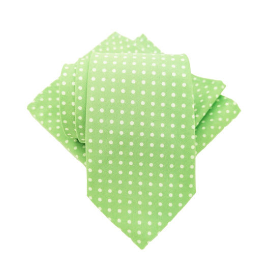 Pistachio Spot Cotton Tie - Ties - Tie & Pocket Square - Save £1.00