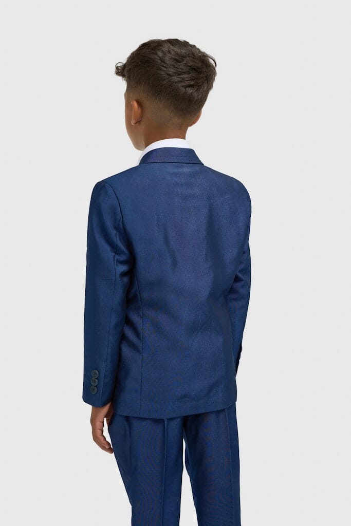 Plain Blue Boy's 3 Piece Suit - STOCK CLEARANCE - Blazers & Jackets Sale -