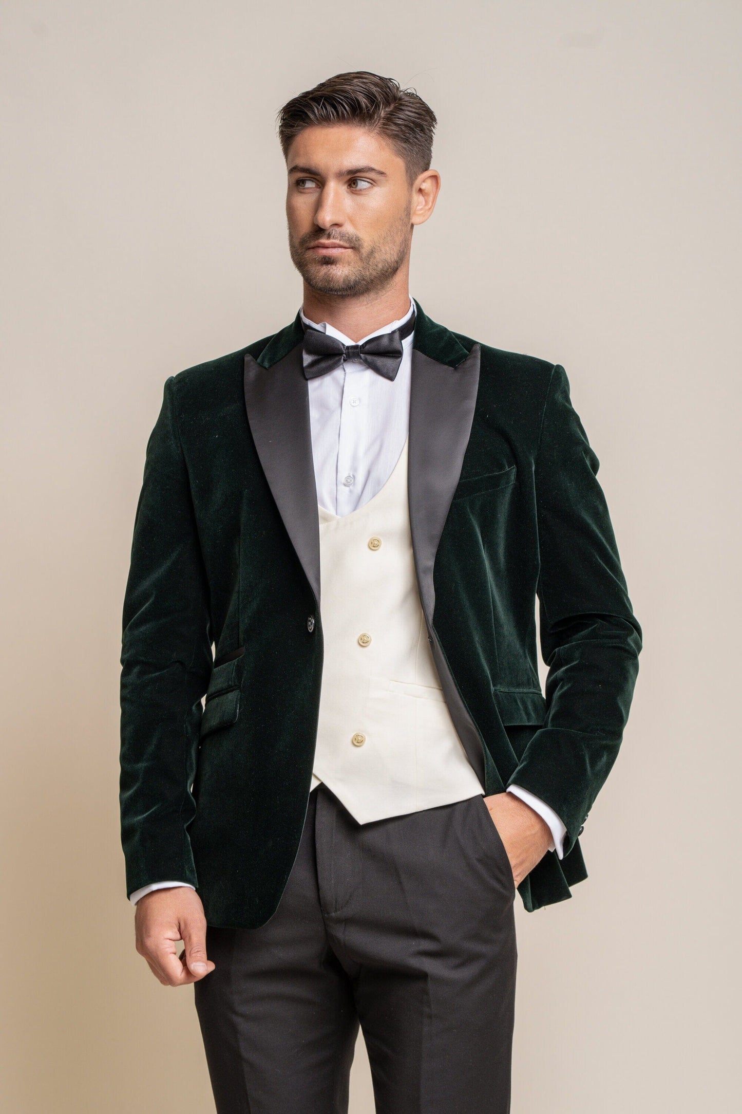Rosa Forest Green Velvet Blazer - Blazers & Jackets - - THREADPEPPER