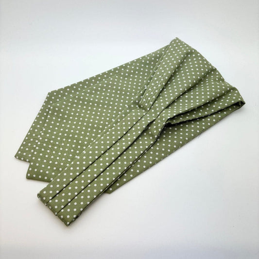 Sage Spot Cotton Cravat - Cravats - Cravat Only