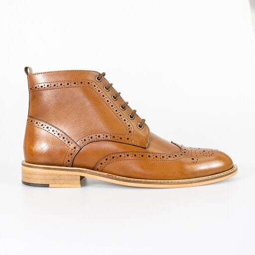 Tan Leather Boots - STOCK CLEARANCE - Shoes Sale -