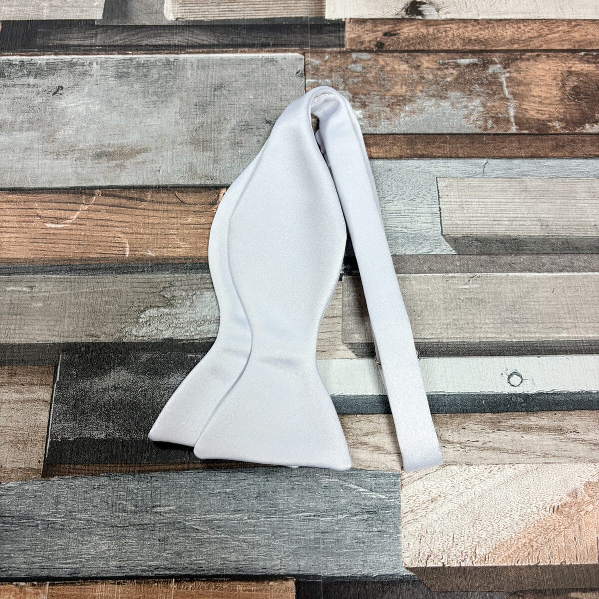 White Satin Bow Tie - Gift Sets - Self-Tie Bow Tie Bow Tie Only