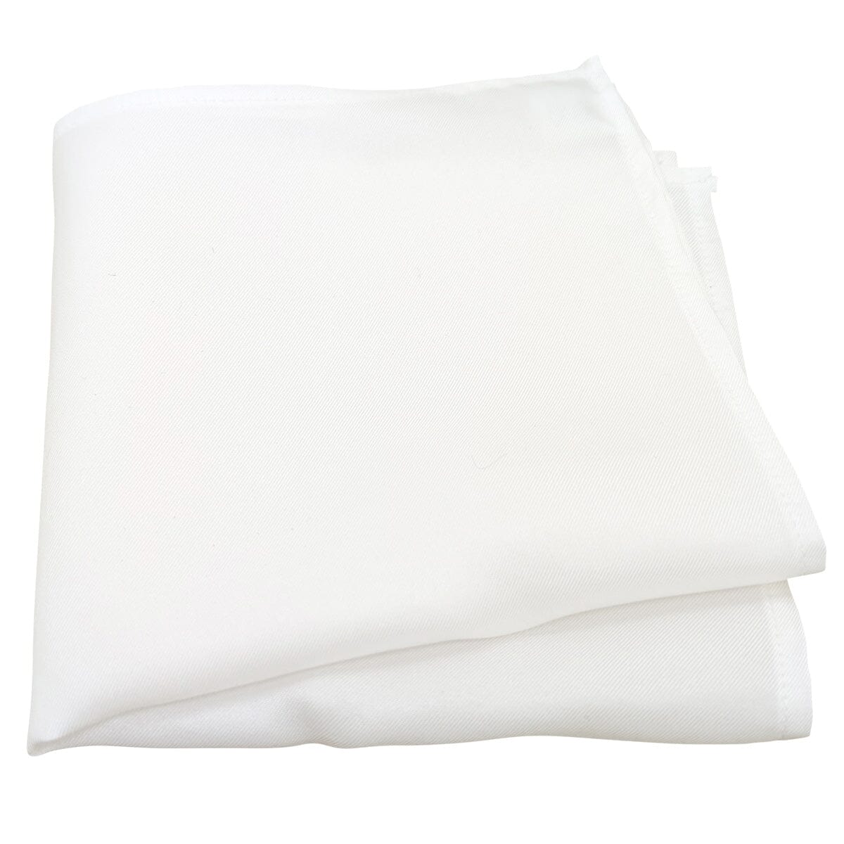 White Silk Twill Handkerchief - Handkerchiefs -