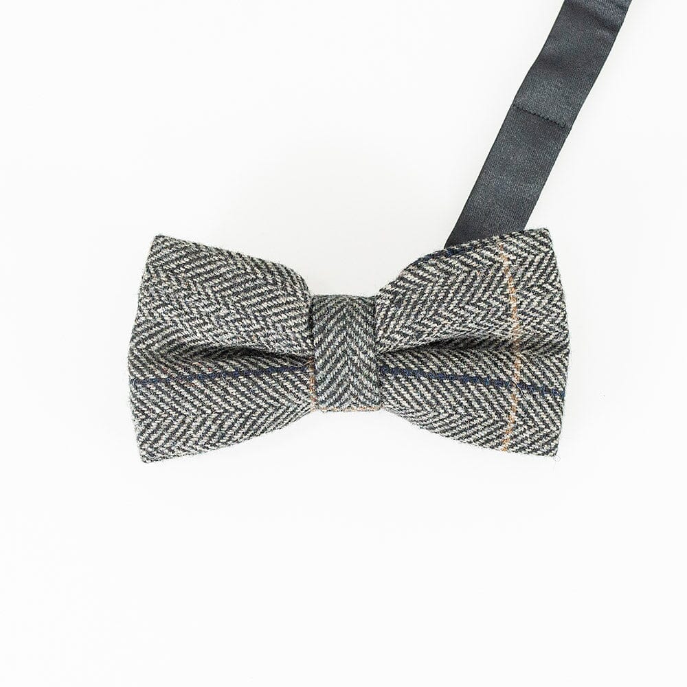 Albert Grey Bow Tie Set - Bow Ties - - THREADPEPPER