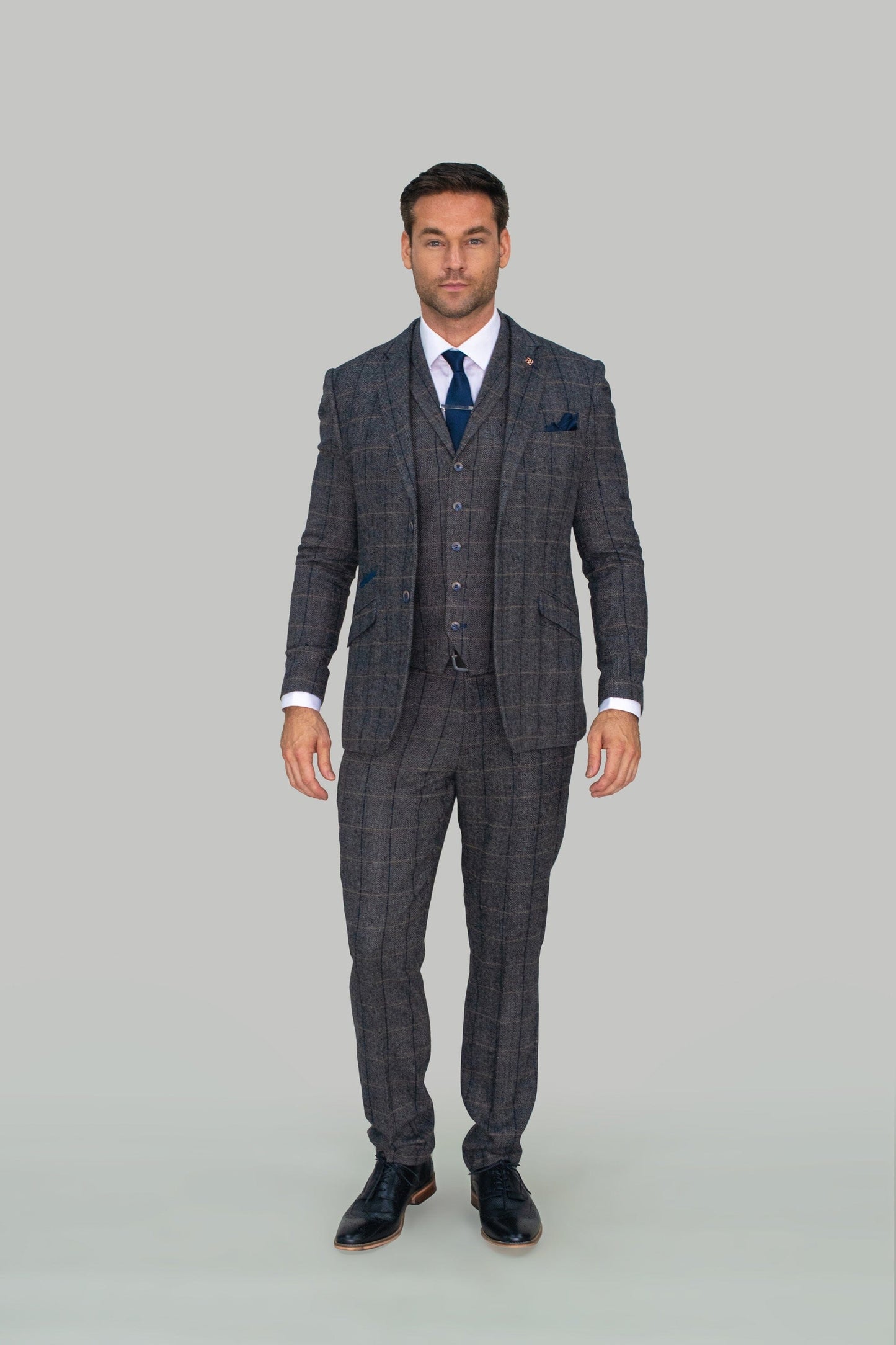 Albert Grey Tweed Jacket - Blazers & Jackets - - THREADPEPPER