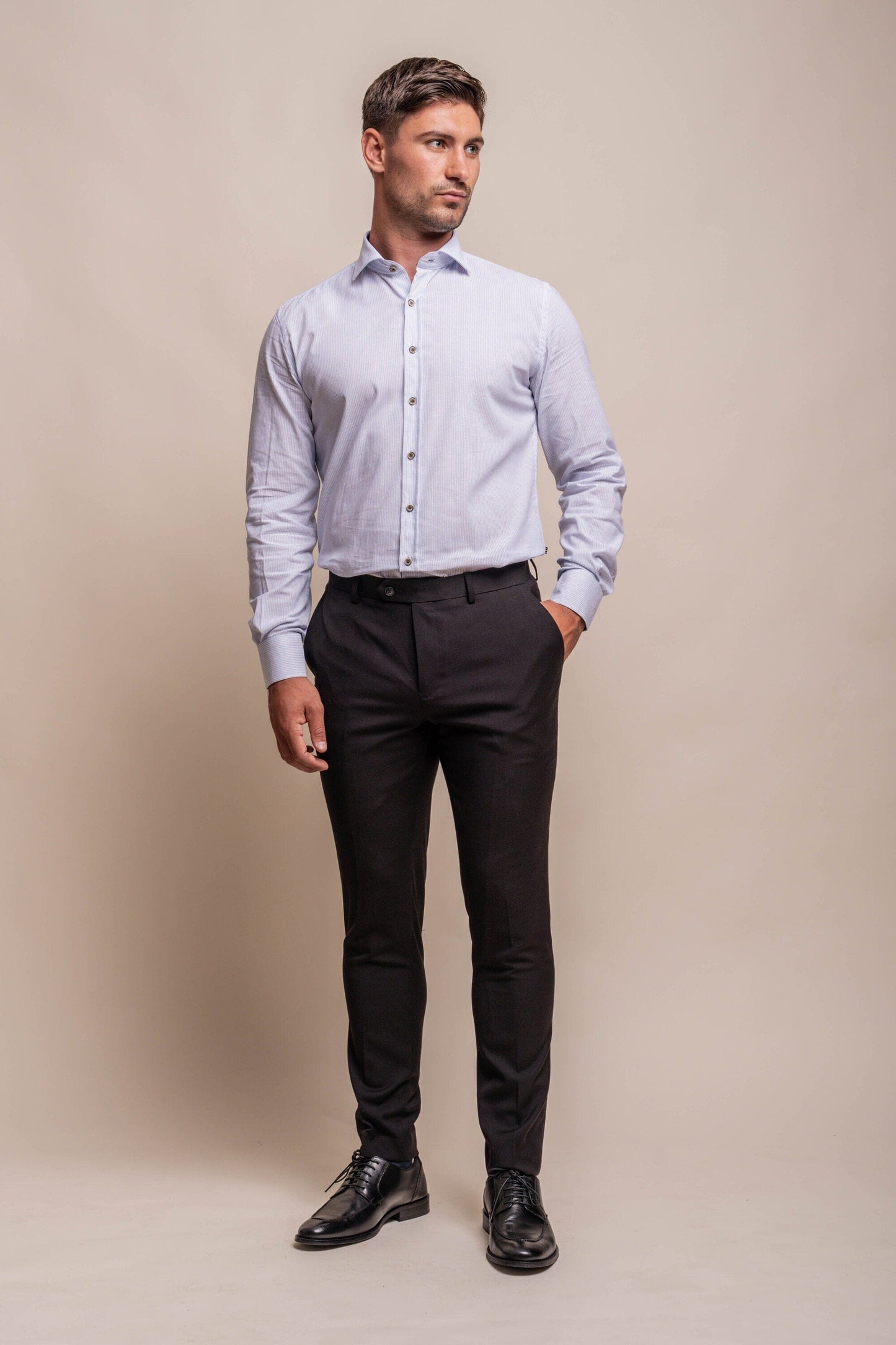 Alexa Long Sleeve Pinstripe Shirt - Shirts - - THREADPEPPER