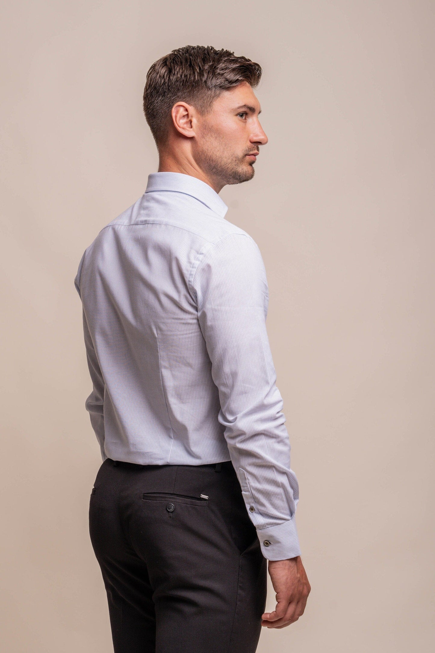 Alexa Long Sleeve Pinstripe Shirt - Shirts - - THREADPEPPER