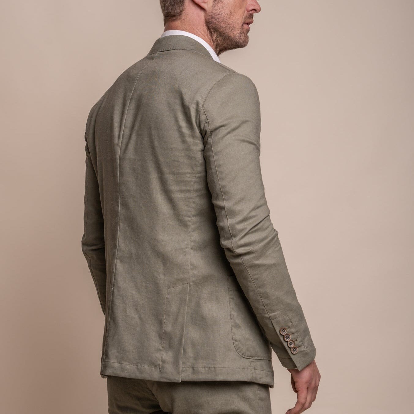 Alvari Quarter Lined Sage Linen Blazer - Blazers & Jackets - - THREADPEPPER