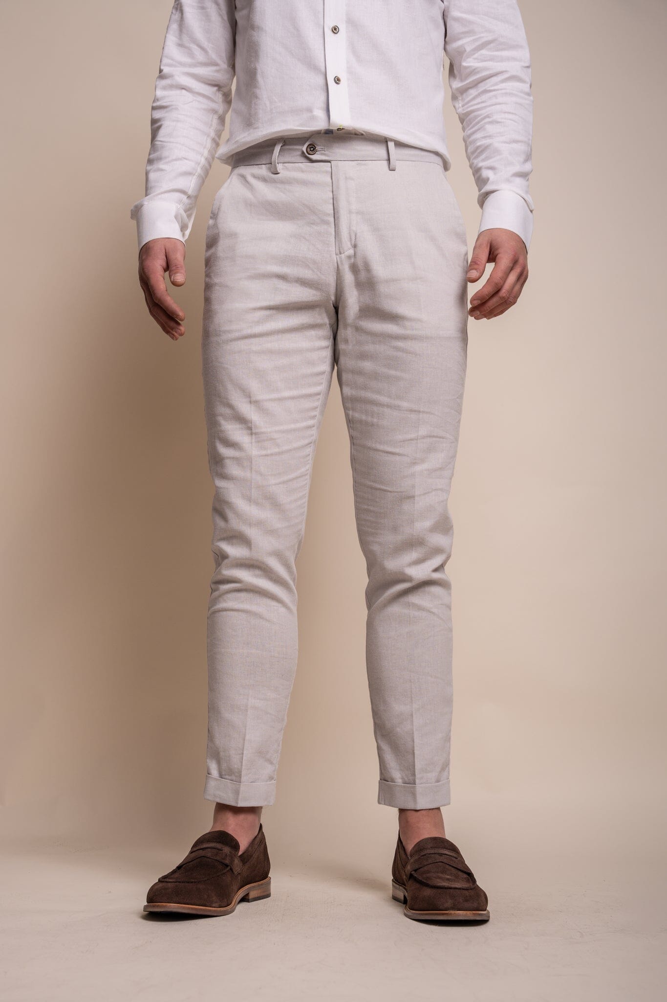 Alvari Stone Linen Trousers