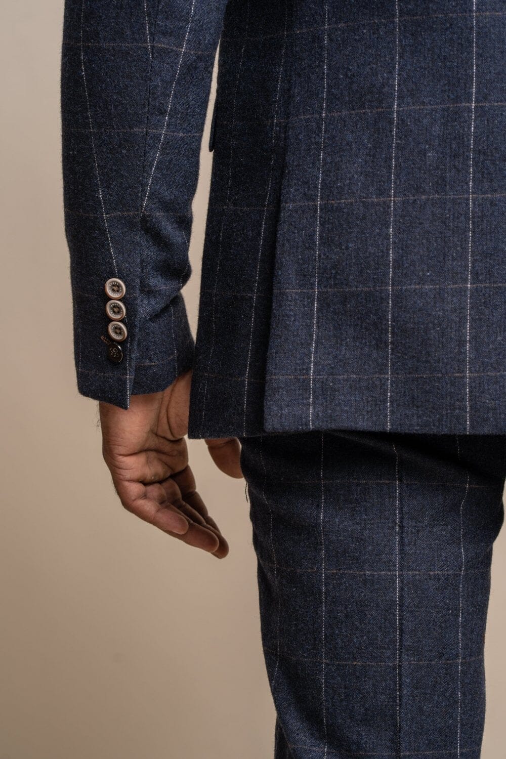 Angels Navy Check Tweed Blazer - Blazers & Jackets - - THREADPEPPER
