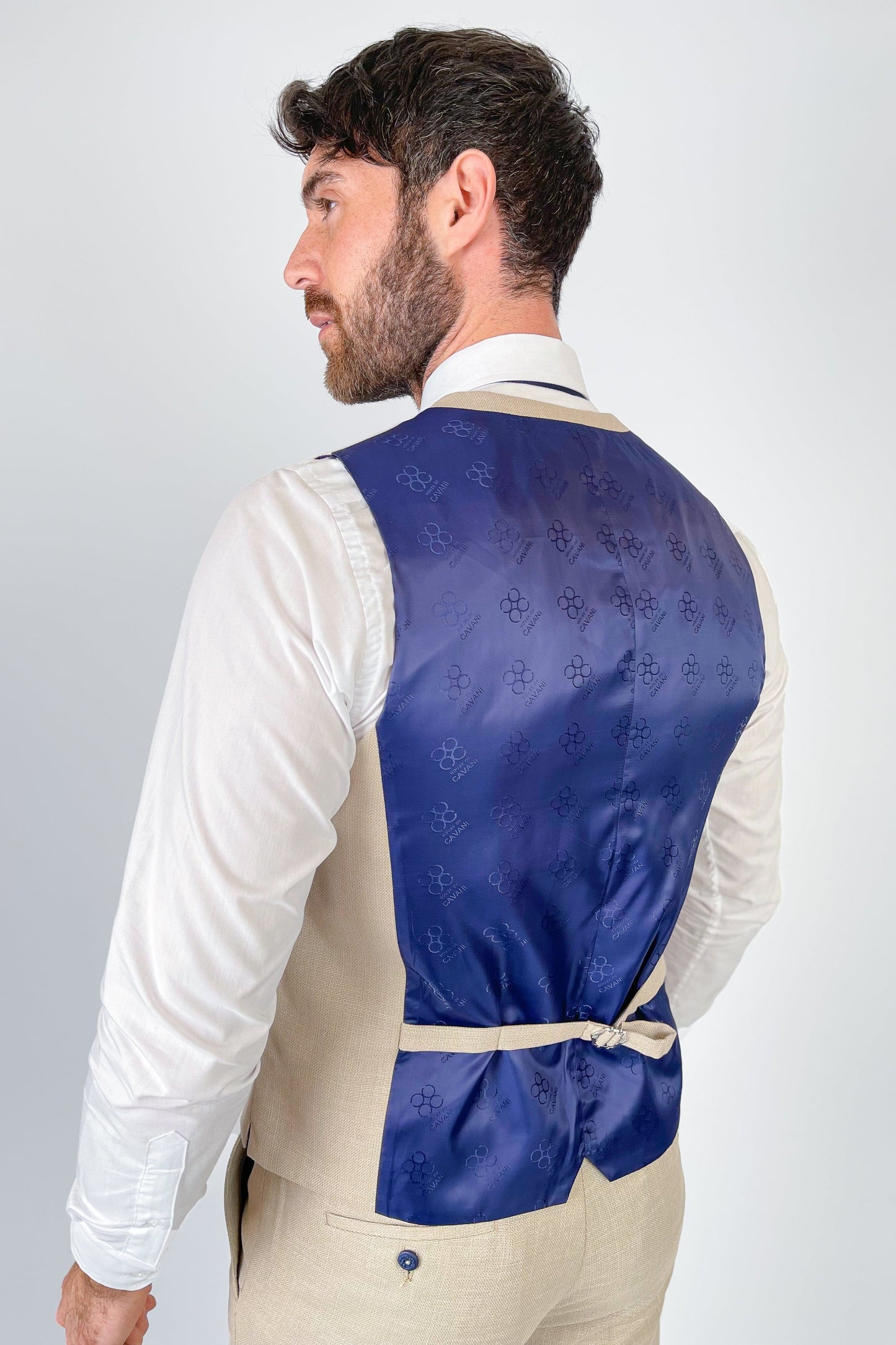 Beige Linen Waistcoat - STOCK CLEARANCE - Waistcoats - - THREADPEPPER