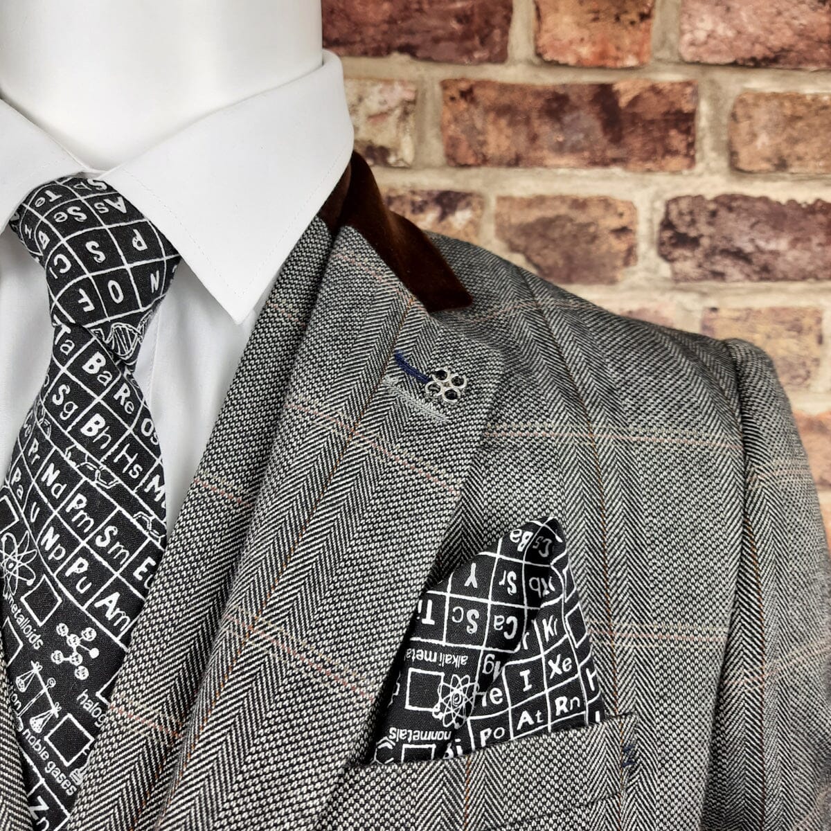 Black Periodic Table Tie - Ties - - THREADPEPPER