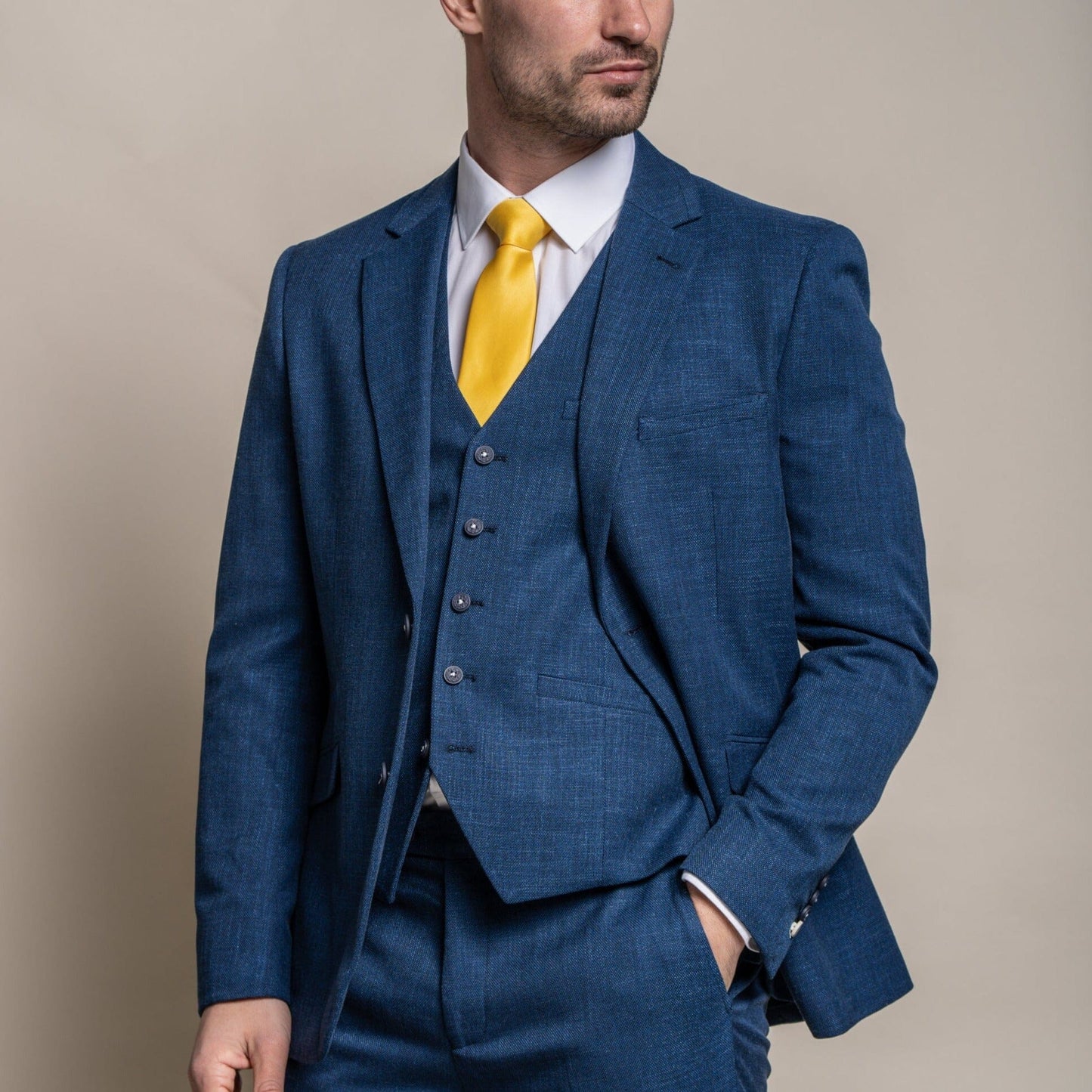 Blue Linen Blazer - STOCK CLEARANCE - Blazers & Jackets - 42R - THREADPEPPER