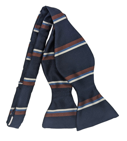 Byrd Stripe Silk Bow Tie - Bow Ties - Self-Tie - THREADPEPPER