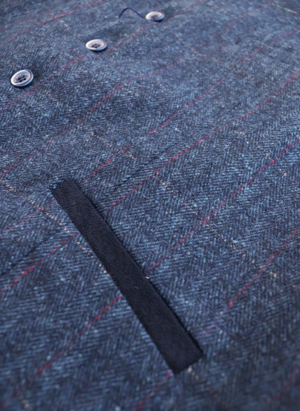 Blue Tweed Waistcoat - STOCK CLEARANCE - Waistcoats - - THREADPEPPER