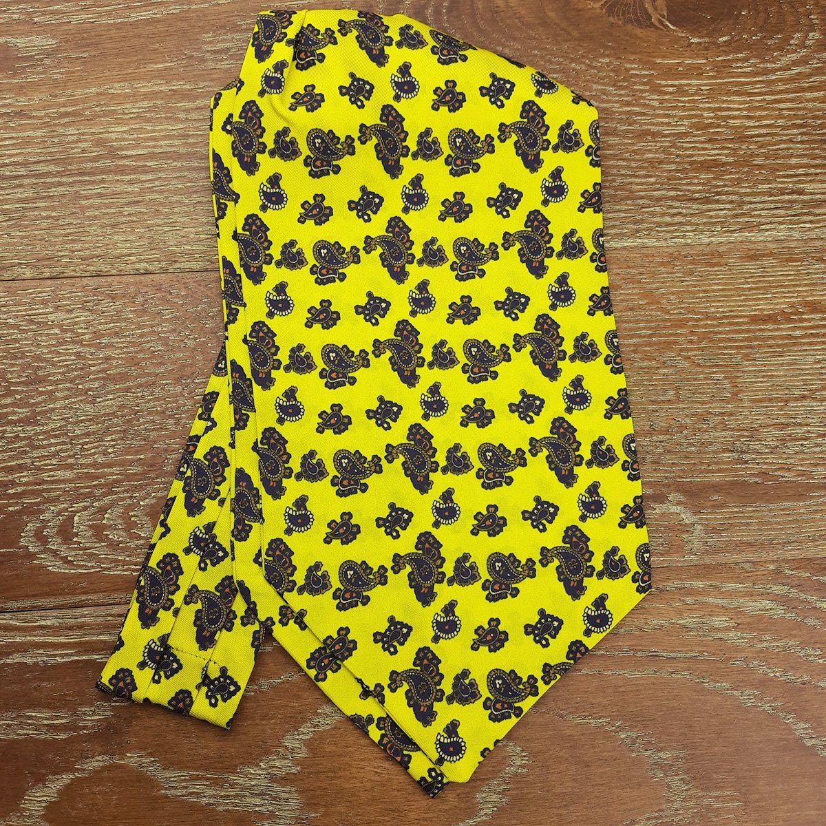 Caspian Yellow All Silk Cravat - Cravats - - THREADPEPPER