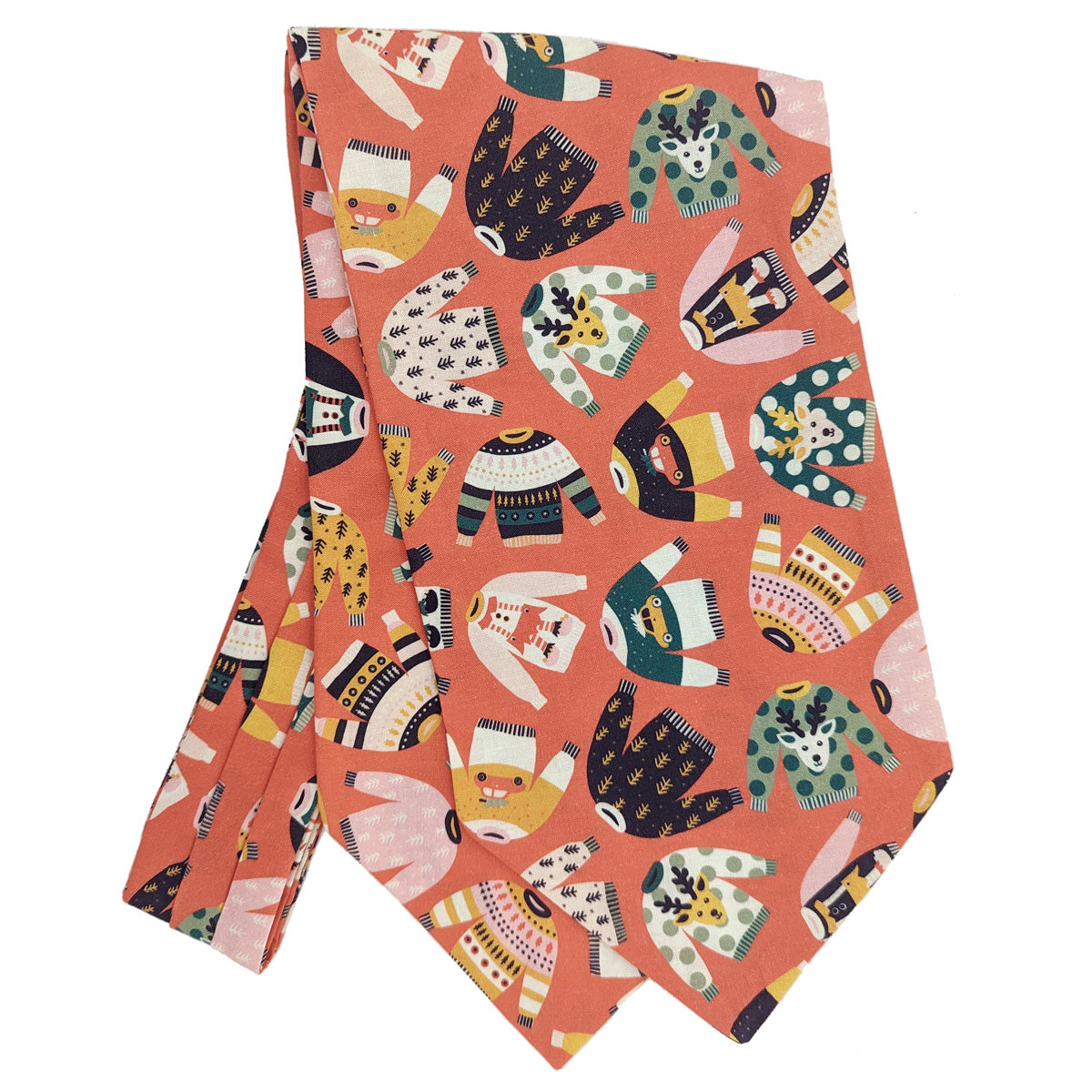 Cheeky Christmas Jumpers Cotton Cravat - Cravats - - THREADPEPPER