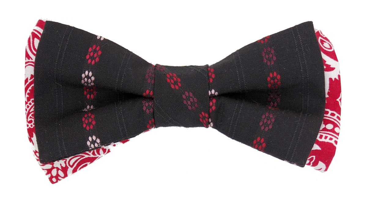 Chocolate Rosette Double Bow Tie - Bow Ties - - THREADPEPPER