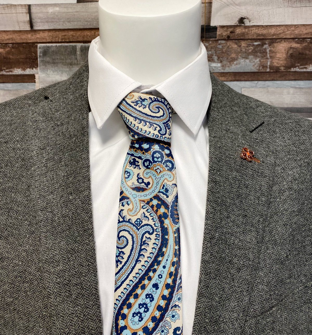 Coastal Paisley Tie - Ties - - THREADPEPPER